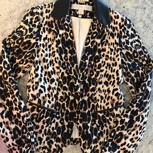 Boston Proper Leopard  Print Blazer